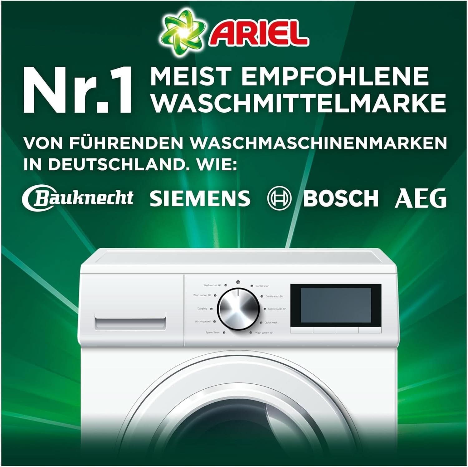 Vaskemiddel Ariel PODS Alt-i-1, 76 vaske, farvevaskemiddel, lys rengøring Vaskemidler Rufe Naty Shop