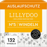 LILLYDOO Babybleer Hudvenlig - Størrelse 3 (6-10 kg), 29 stykker, pålidelig lækagebeskyttelse, blød, parfumefri og lotionfri til følsom hud, dermatologisk testet