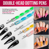 FANDAMEI Nail Art Brush Set, 15 Stücke Pinsel Für Gelnägel Nagel Pinsel, 5 Stücke Dotted Pen, 10 Rolle Streifenband Nägel, Strasssteine ​​​​Nägel, Ultra Dünn Nagel Paillettes Für Nagelkunst Maniküre Set