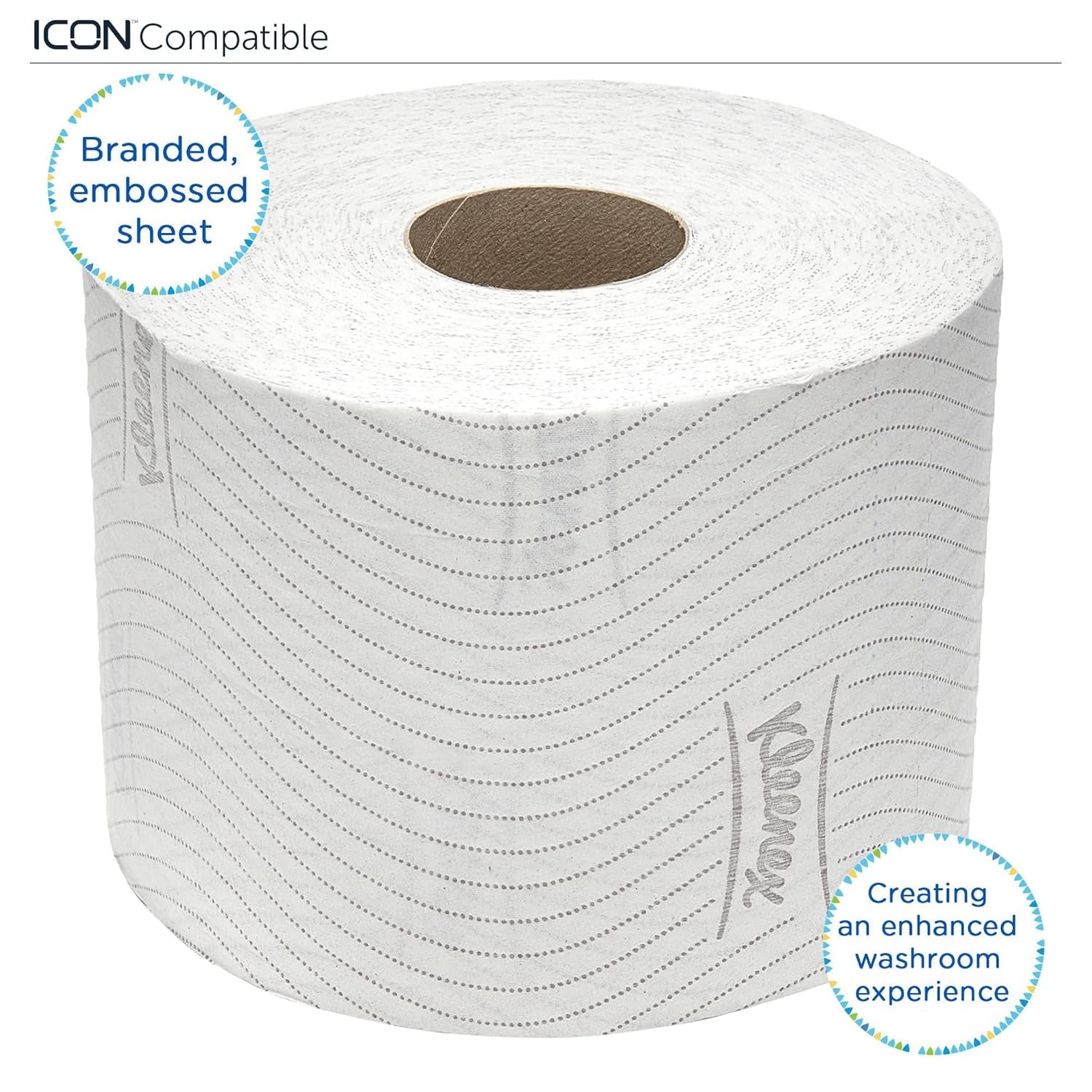 Kleenex standardrulle 8441 toiletpapir - 2-lags toiletpapir - 6 pakker med 6 ruller x 600 ark hver, hvid (36 ruller/21.600 ark i alt)