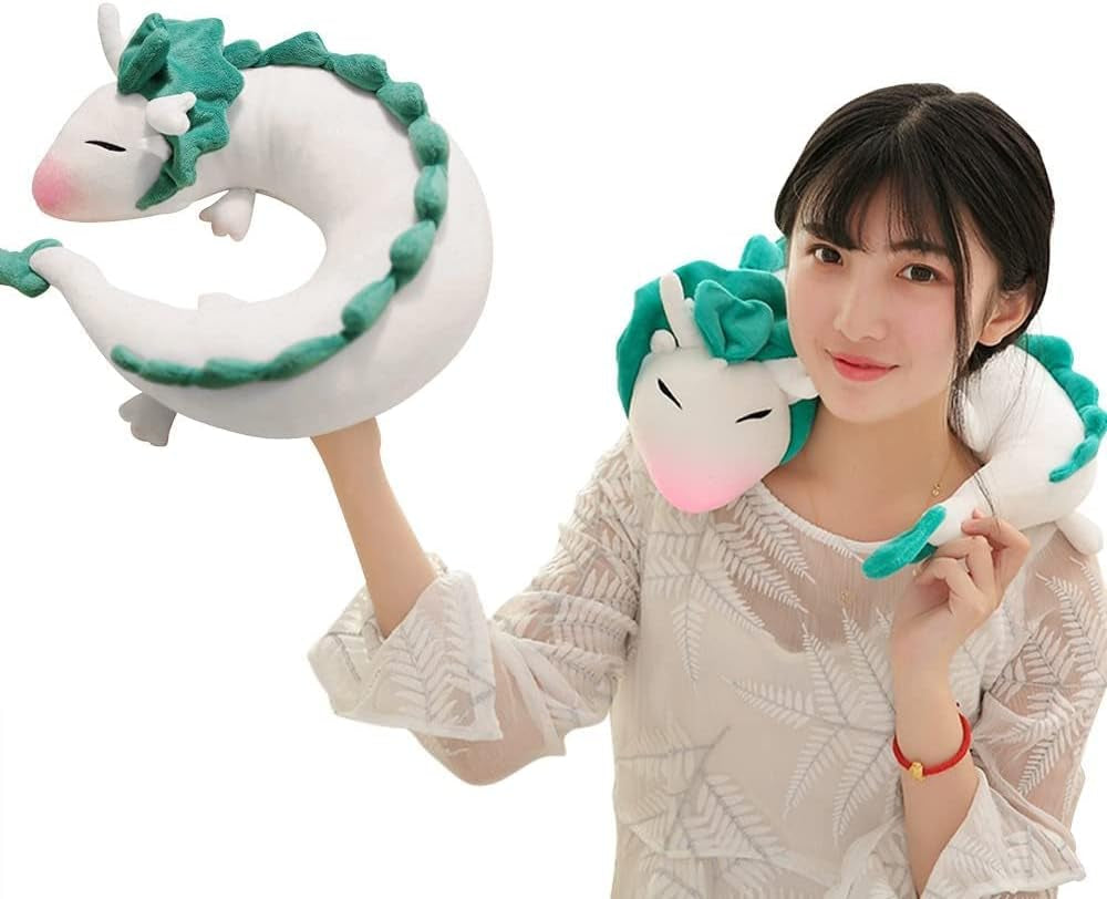 Sød lille hvid drage Chihiro nakkepude japansk animation Cervikal ortopædiske puder Naty Shop