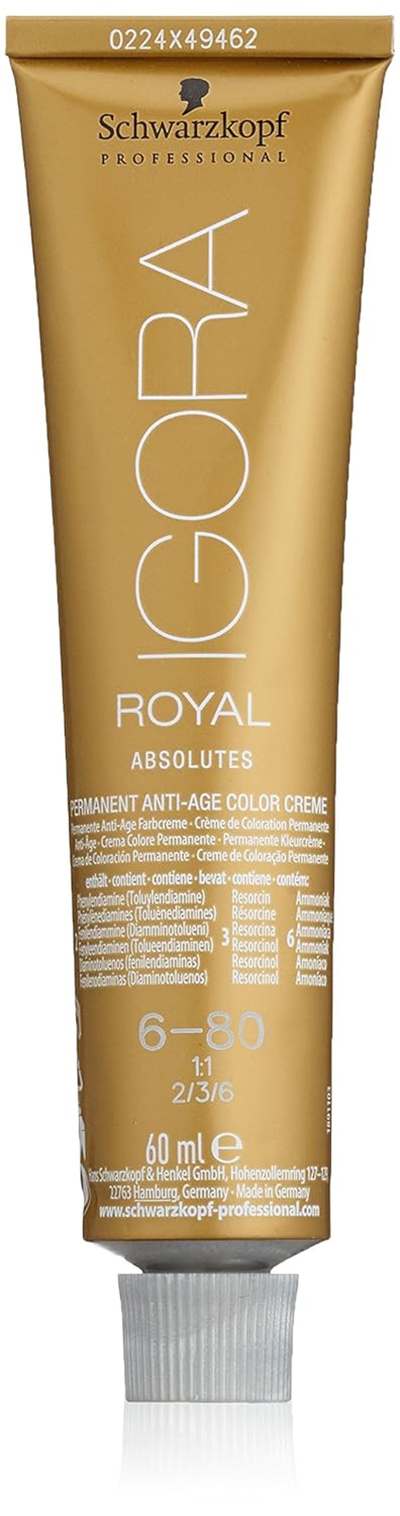Igora Royal Absolute Age Blend Hårfarve, 7-560 Medium Golden Chocolate Blond, 60ml Naty Shop Hårfarve 6-80 Natural Dark Reddish Blond 60Ml (1 pakke)