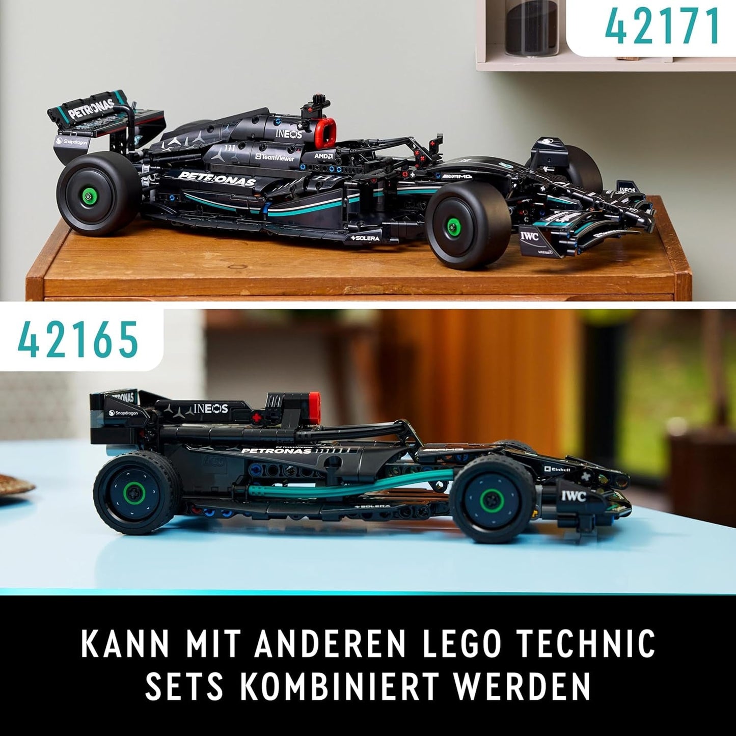 LEGO Technic Mercedes-Amg F1 W14 E præstationssæt til voksne, racerbil i skala, samleobjekter til hjemmet eller kontoret, Formel 1-gaver til mænd, kvinder 42171 Byggesæt Besuche den LEGO-Store