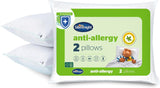 Silentnight anti-allergi blød pude 2-pak fjerfiberblød støttepude Ideel til for- og mavesovende Hypoallergen og maskinvaskbar 2-pak Naty Shop Standardpuder 2-pak blød støtte