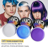 Grøn midlertidig hårfarve, styling af hårfarve til mænd, kvinder, naturlig hårpomade, hårfarvevoks til fest, cosplay og halloween, jul, creme midlertidig hårfarve (100 g, grøn) Naty Shop hårfarve