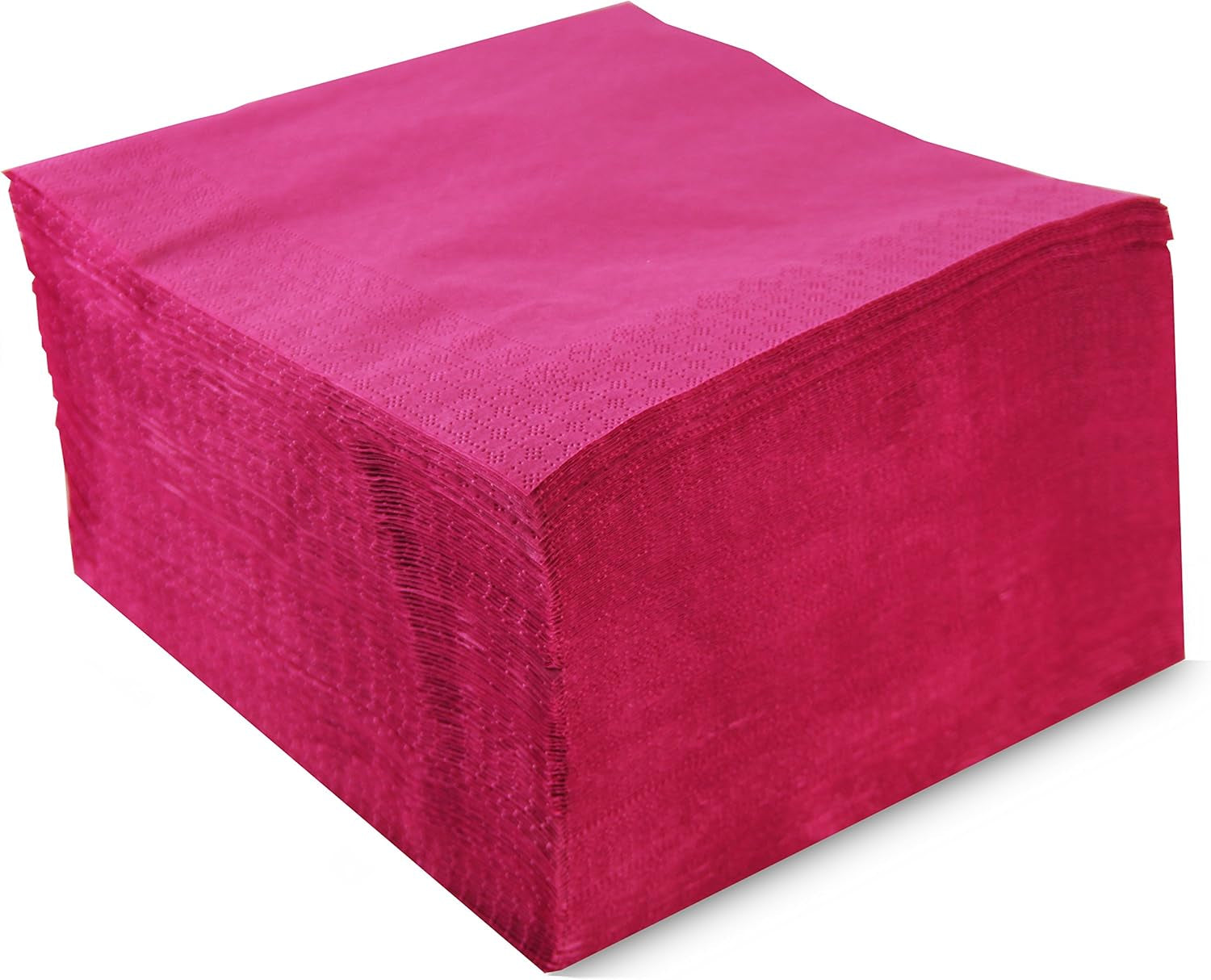 Ser42307107 Collection pendel, serviet 40 X 40, 2-lags, 1/4 fold, 100 servietter, 2-lags almindelig med kant, fuchsia