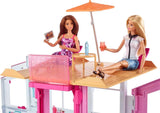 Barbie Dream House, 3-etagers 5-værelses rækkehus, inkluderer tilbehør som møbler, sammenfoldelig og opbevaring, legetøj for alderen 3 og opefter, DLY32