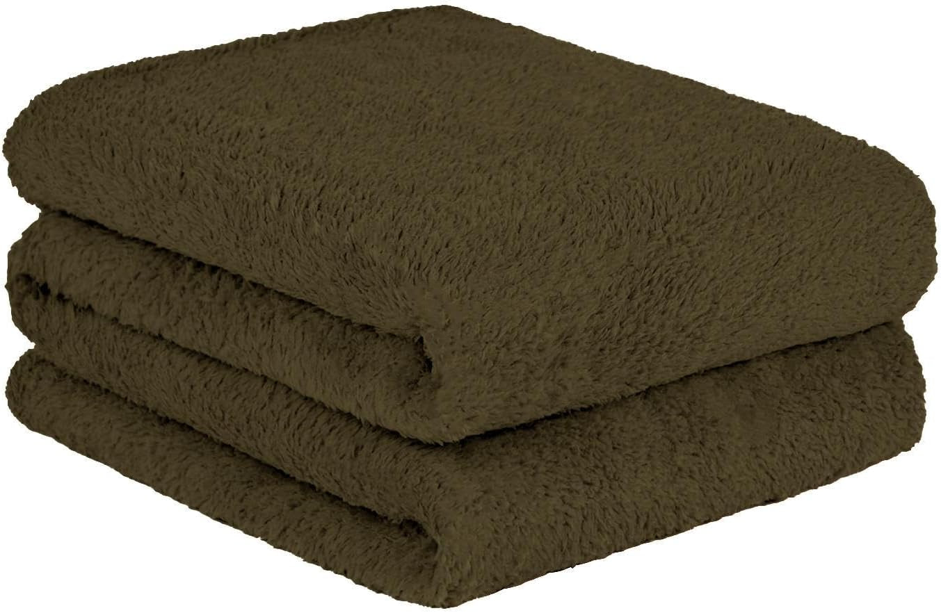 Brentford's Teddy Fleece tæppe, stort sengetæppe, plys, super blødt, varmt, til sofa, seng, sengetæppe, sort - 150 X 200 Cm Senge og tæpper Besuche den Brentfords-Store Khakigrün 150 X 200 Cm