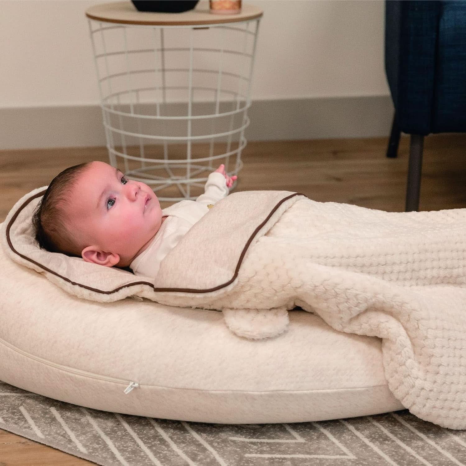 Multifunktionel ammepude, 4 i 1, Soft Nova, beige, enkelt pude: 202 cm, lænestol, 40 X 75 X 22 cm Tilbehør Mad og Amning Bebe Naty Shop