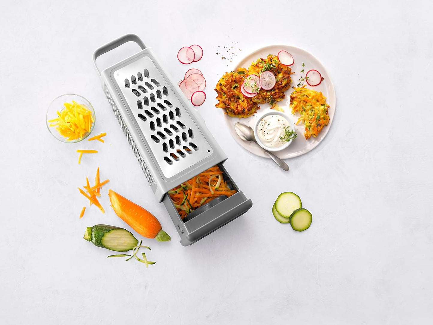 ZWILLING Z-Cut firkantet rivejern, multifunktionelt blad i rustfrit stål Peeler Naty Shop