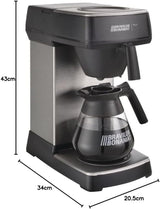 F454 Novo Espressomaskine, 1,5 L, Sort, 430 (H) x 205 (B) x 340 (D) mm