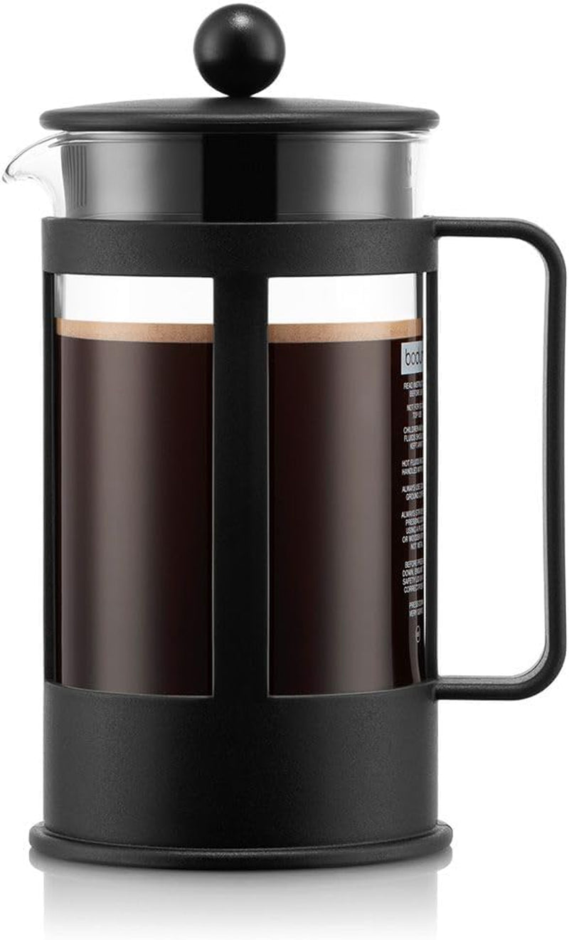 Bodum Kenya kaffemaskine - 350 ml / 3 kopper - Manuel fransk presse Borosilikatglas og rustfrit stål - Tåler opvaskemaskine - Fremstillet i Portugal