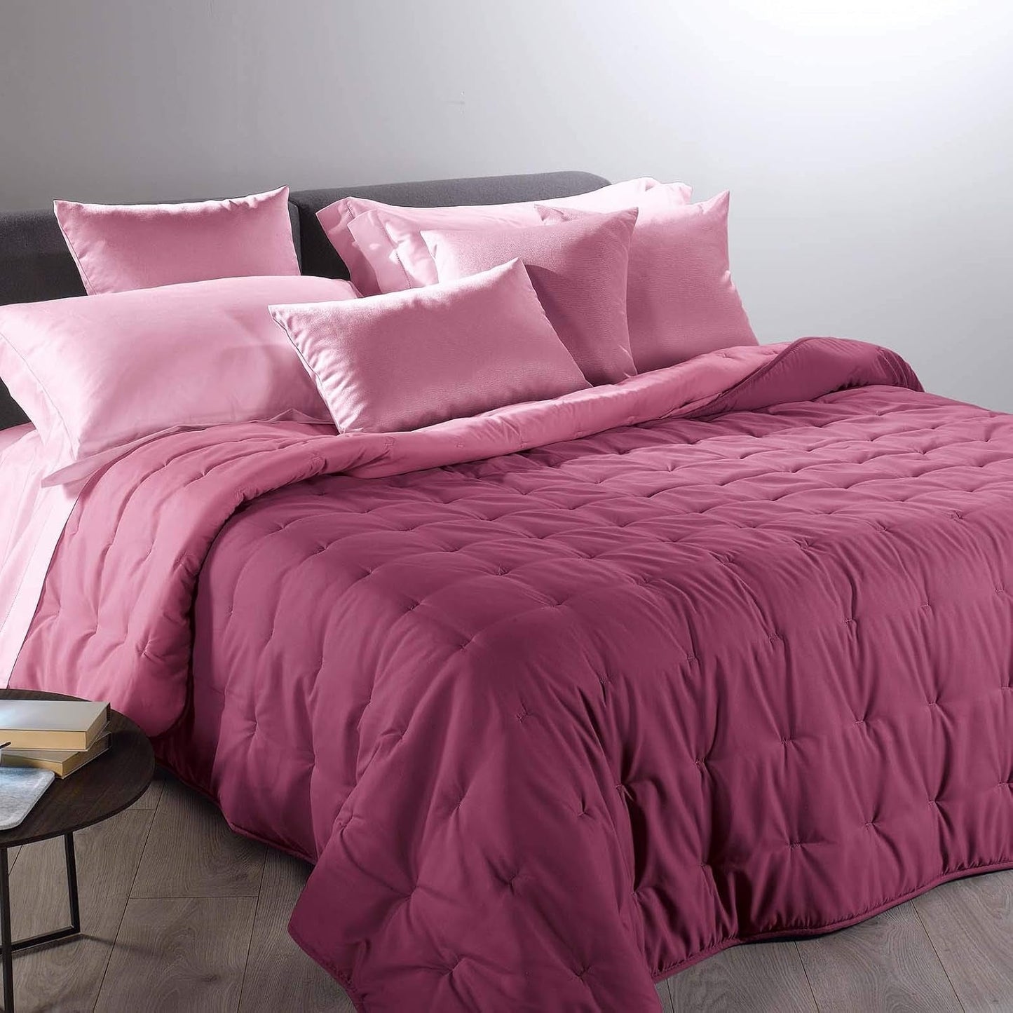 Caleffi - Calduccia My Color Ensfarvede Bordeaux dyner og dyner Naty Shop Standard titel