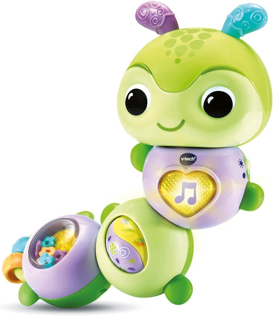 VTech Baby Spinning Fun Caterpillar - Taler og synger Interaktivt klokke- og motorisk legetøj - I 6-24 måneder Babylegetøj Naty Shop