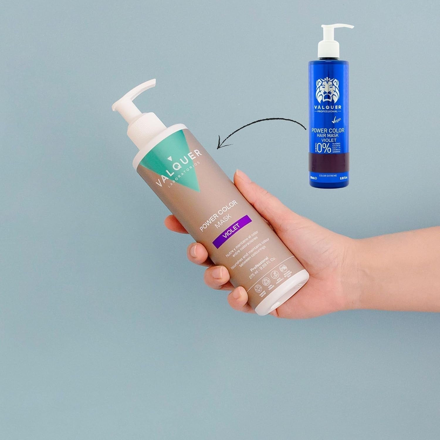 Valquer Power Color Mask vegansk og silikonefri formulering Giver hårfarve 290 ml lilla Hårmaske Naty Shop