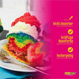 Decocino Neon madfarvesæt - 3 stykker - rød, lyserød, lilla - højdosis madfarve - til farvning af kager, muffins, cupcakes - smagsfri