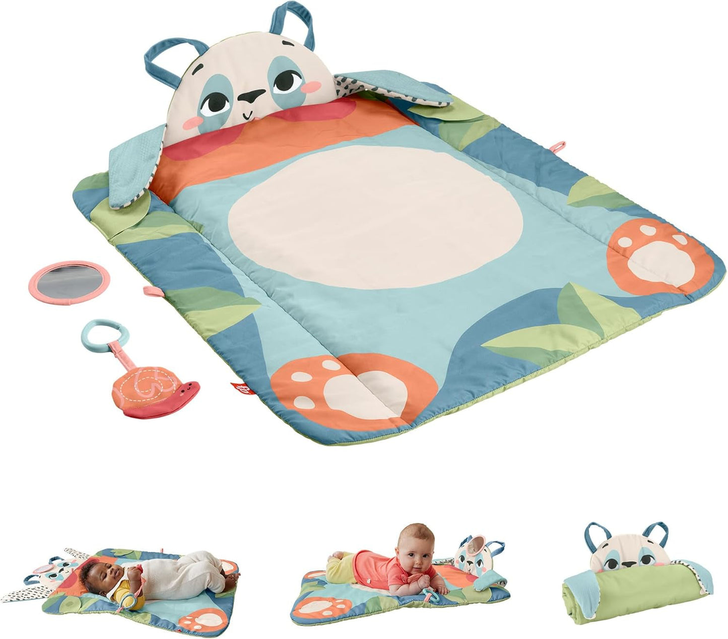 Fisher-Price Giant Ear Elephant - Yndigt blødt plyslegetøj med ekstra store ører, lavet af 90 % genbrugsplast og FSC-certificeret emballage, til babyer fra 3 måneder og opefter, HKD63 Baby Toys Naty Shop Panda