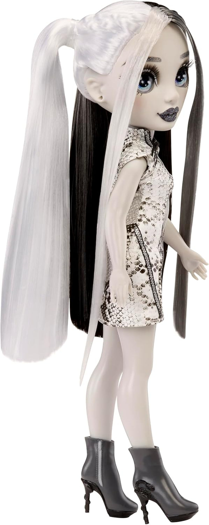 Rainbow High Shadow High Heather Grayson Doll - 28 cm i nuancer af gråt, sort og hvidt hår og outfit, stilfuld taske, sød gave til børn i alderen 4-10 år