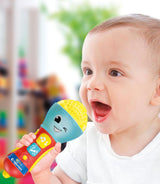 Clementoni - babymikrofon, elektronisk musikspil til tidlig børn, legetøj 10-36 måneder, aktivitetscenter med lys og lyde, 17931 babylegetøj Naty Shop