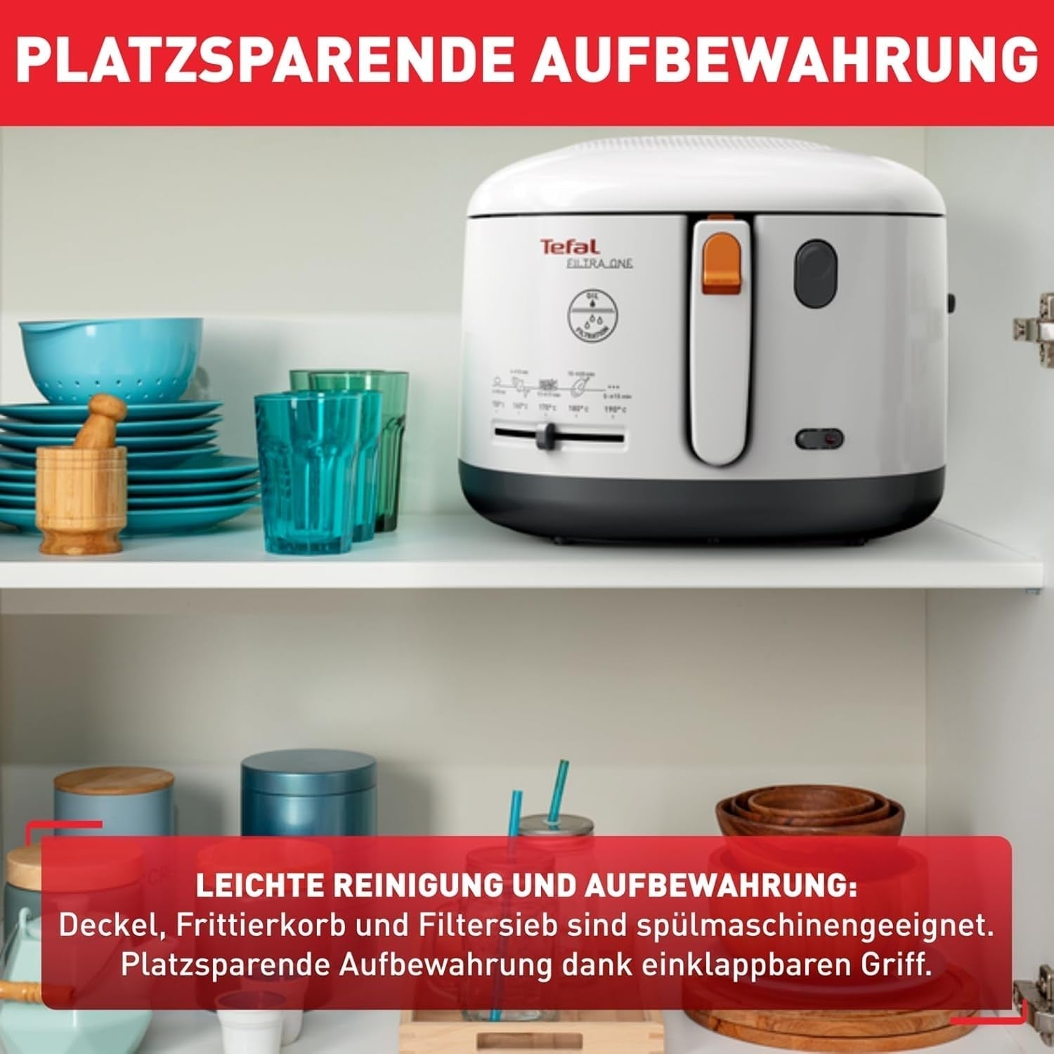Tefal FF1631 Filtra One frituregryde, 1.900 W, Kapacitet 1,2 kg Husholdningsapparater Naty Shop