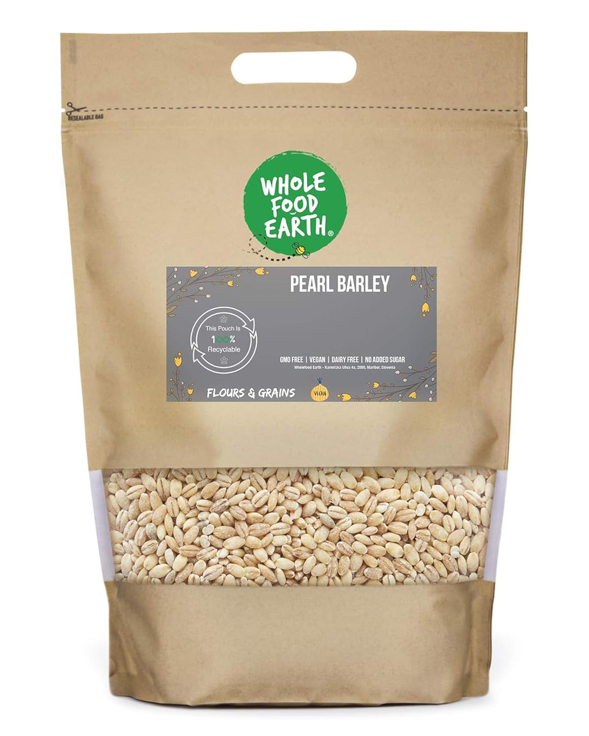 Wholefood Jordperlebyg - ikke-GMO - vegansk - mælkefri - uden tilsat sukker, 2 kg
