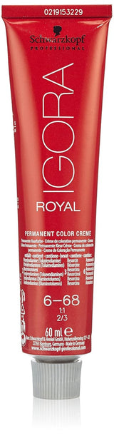 Schwarzkopf IGORA Royal Premium Hårfarve 6-68 Mørk Blond Chokoladerød 1 Pakke (1 x 60 g) Naty Shop Hårfarve Standardtitel