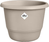 elho Amiga Round 47 - Indendørs og udendørs urtepotter - 100% genbrugsplast - Ø 47,0 x H 35,3 cm - Beige/Svampebeige