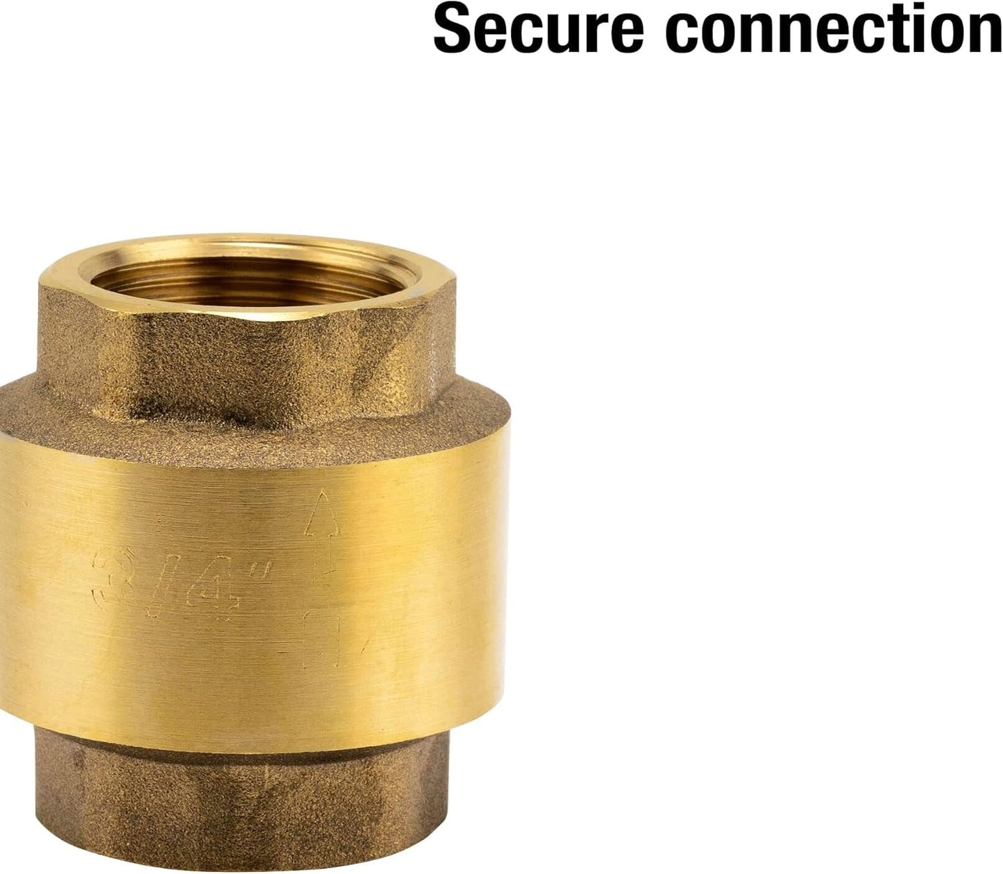 Gardena messing mellemventil: Envejsventil af massiv messing, 42 mm (G 1 1/4 tomme) gevind til tilslutning til pumper (7232-20)
