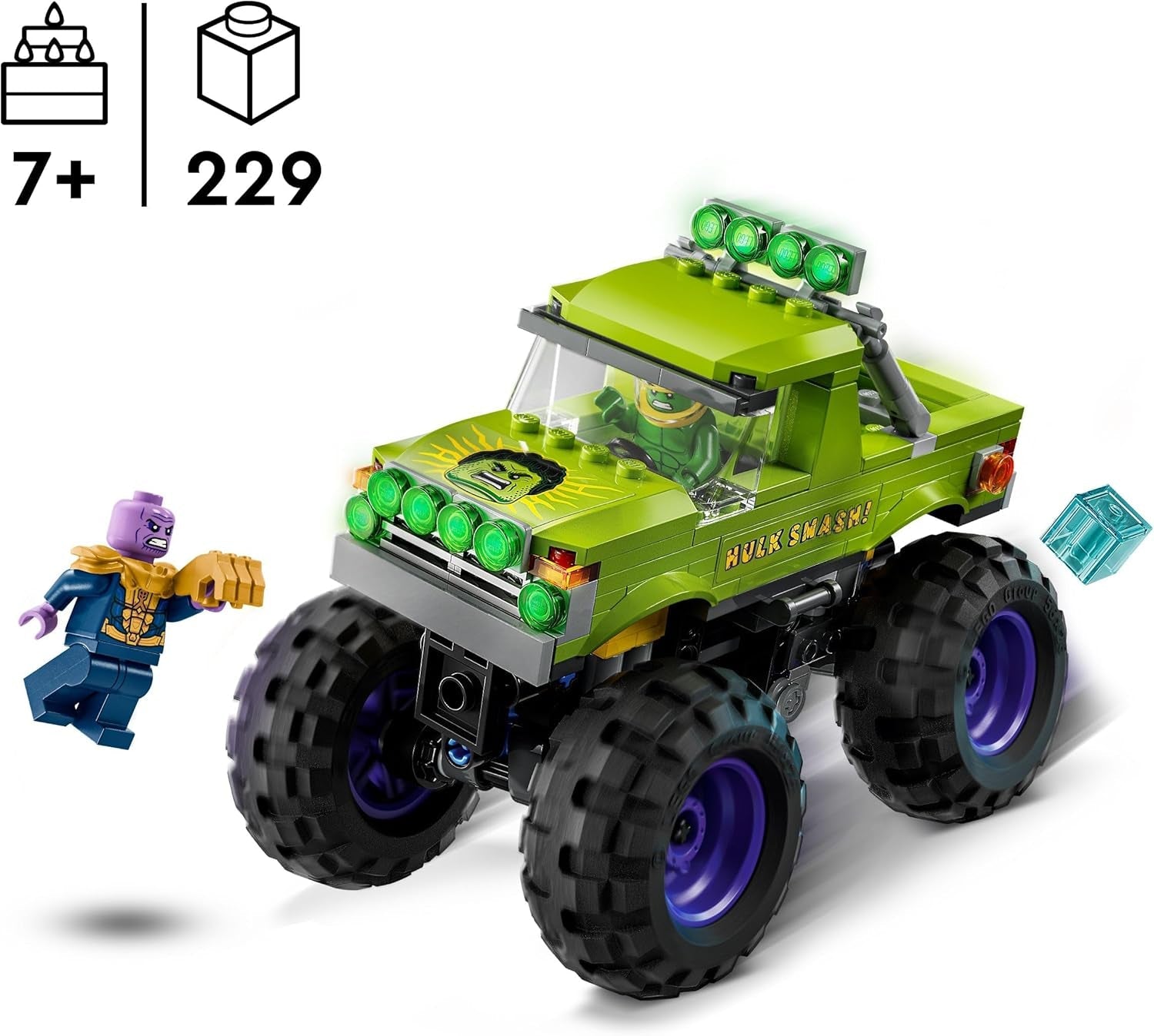 LEGO Ç€ Marvel Hulk Truck Vs. Thanos - Superheltebyggelegetøj - Avengers køretøj og minifigurer - Monstertruck for mega sjov - Gave til drenge og piger fra 7 år - 76312 Byggesæt Besuche den LEGO-Store