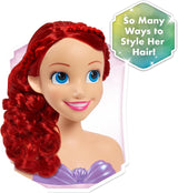 Ariel Just Play Disney Princess Hårhoved 20 cm med tilbehør 7-delt sæt rødt hårlegetøj til børn fra 3 år og opefter
