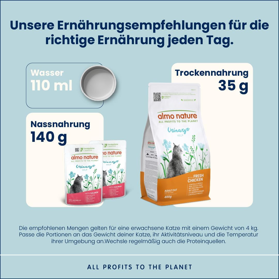 almo nature Funktionel urinvejshjælp - Vådfoder til voksne katte med laks - Understøtter urinvejens sundhed - 30 poser á 70 g hver
