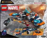 LEGO Marvel Rockets Rumskib vs. Ronan bygbart rumskibssæt Guardians of the Galaxy Superheltefigur Legetøjsgave til drenge og piger 8 år 76278 Byggesæt Besuche den LEGO-Store
