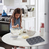 Relaxdays Muffinform, 2Er Sæt, 12Er Muffinbleche, Antihaftbeschichte, Carbonstahl, Muffins & Cupcakes, Ø 6,5 Cm, Hvede, 10030825 Forme og bakker til bagning Naty Shop