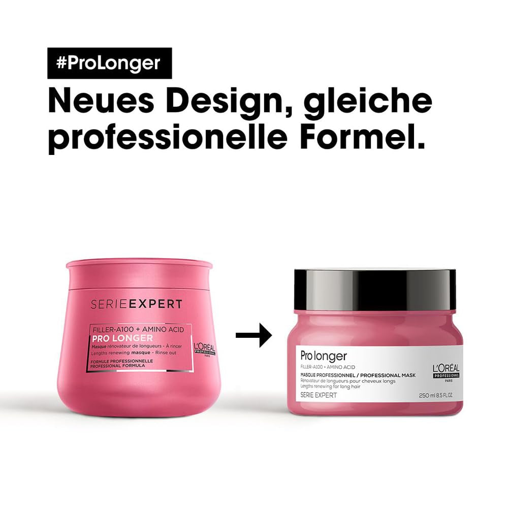 L'Oréal Professionnel hårstyrkende maske til langt og tyndt hår med Filler A-100 og aminosyrer, Series Expert, Pro Longer Mask Hair Mask Naty Shop