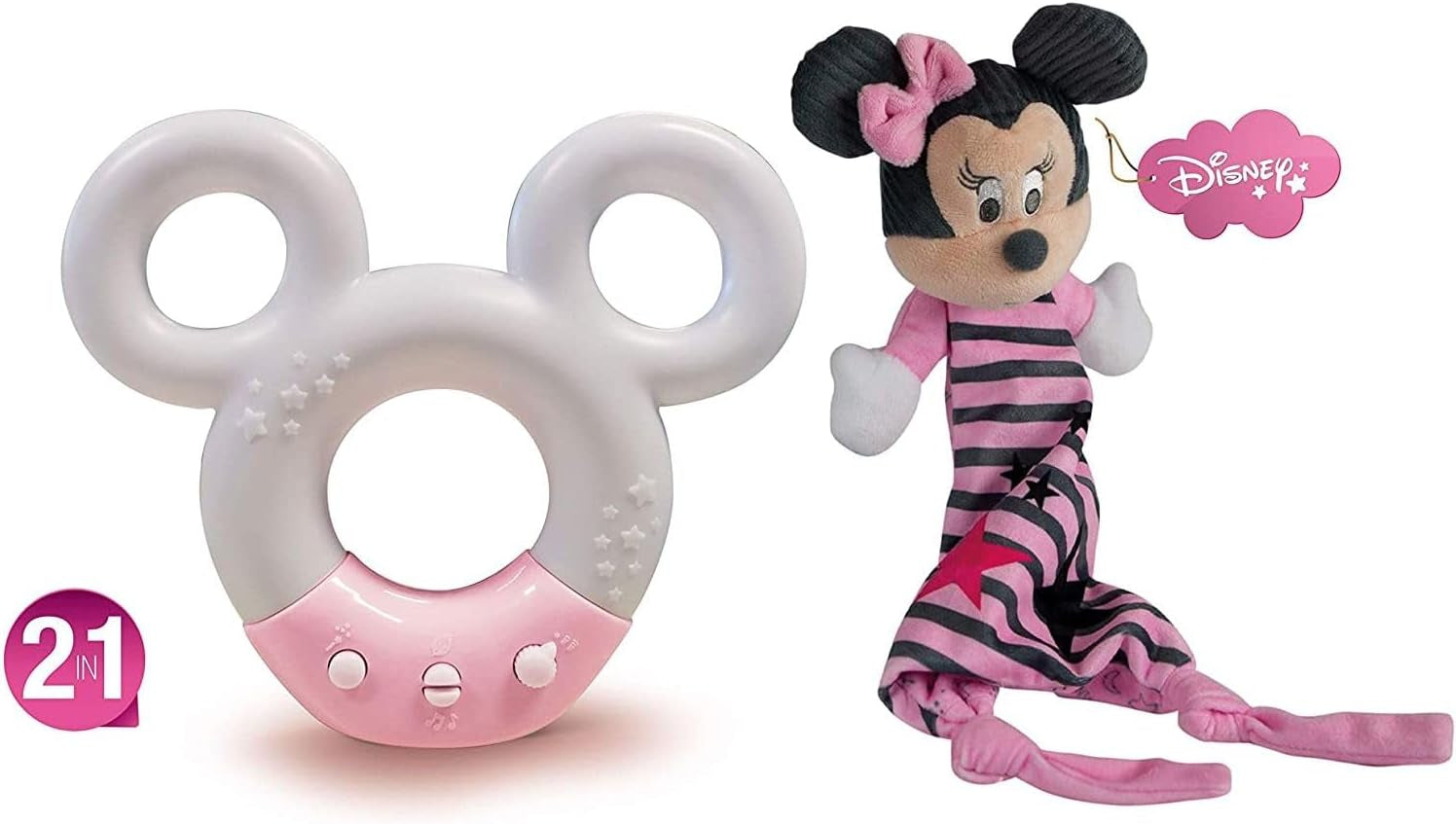 Clementoni 17396 Disney Baby Minnie Lyd & Farve Lampe Natlys Hvid Musik 0 måneder + Jucarii Bebe Naty Shop