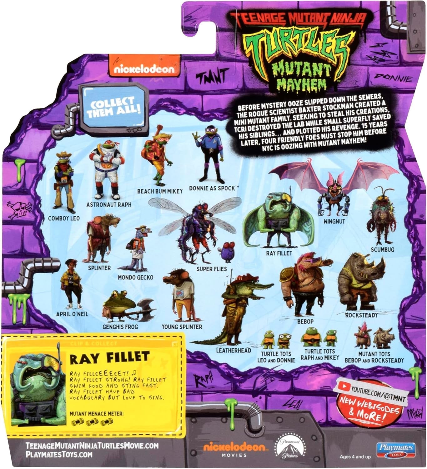 TEENAGE MUTANT NINJA Turtles - Base Figur Ray Filet Action figurer Naty Shop