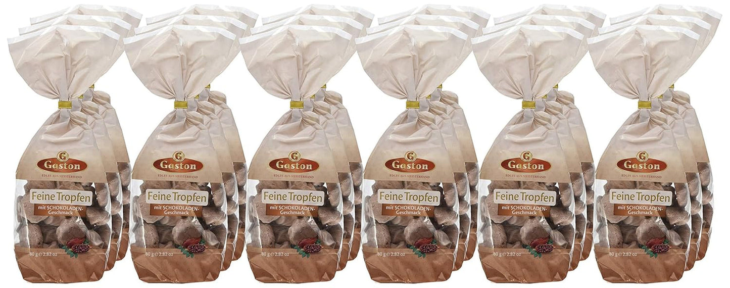 Fine dråber med chokoladesmag Pakke med 18 (18 x 80 g)