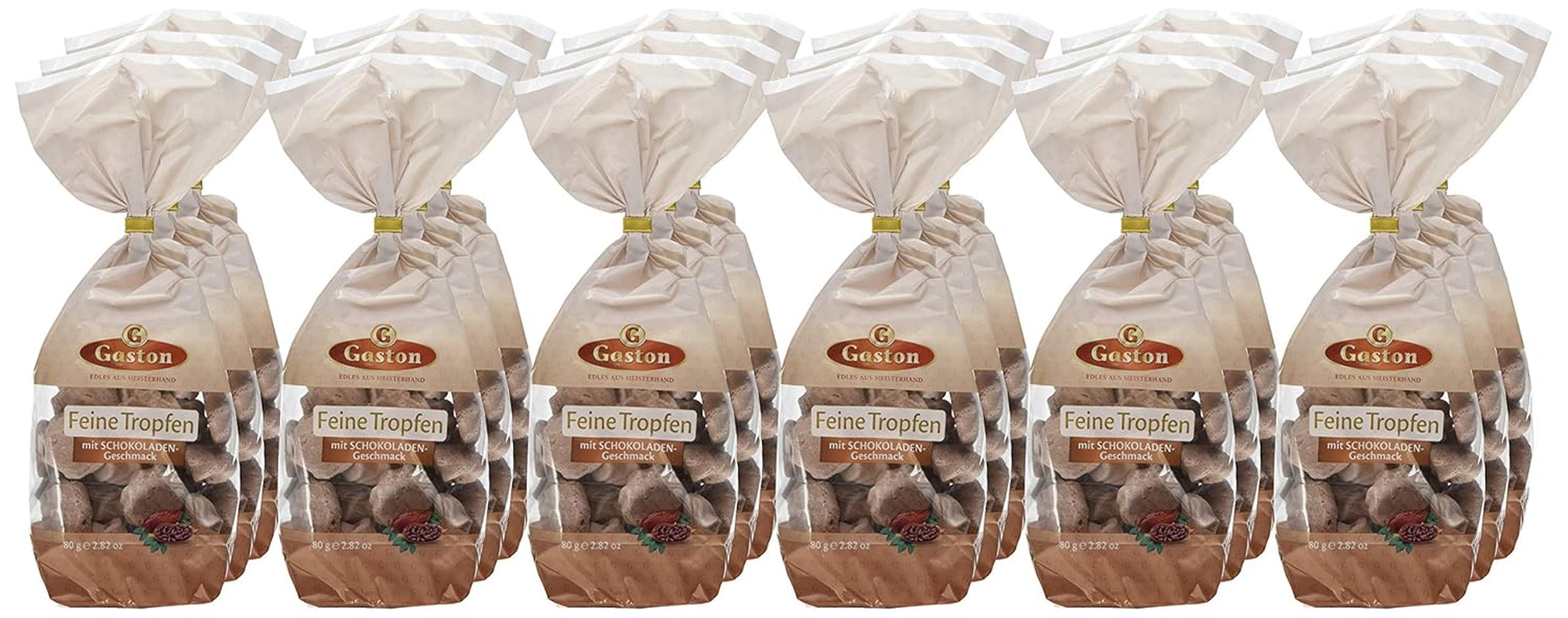 Fine dråber med chokoladesmag Pakke med 18 (18 x 80 g)