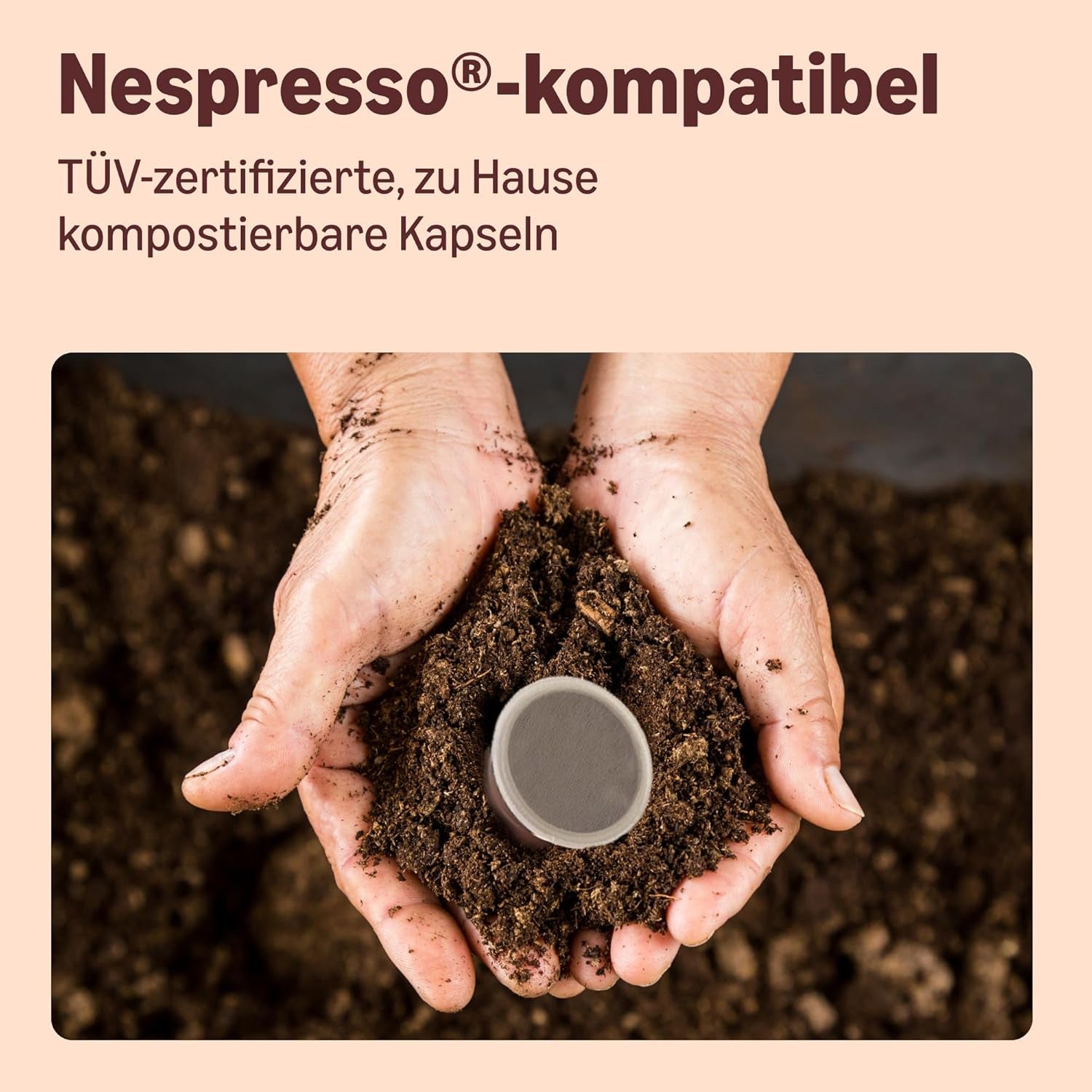 By Amazon Heimkomposterbare Kaffeekapseln, kompatibel med Nespresso, 100 % kolumbianischer Arabica, 20 Stück – Rainforest Alliance-zertifiziert