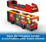 LEGO City dobbeltdækkerbus, dobbeltdækker legetøjsbus, køretøjssæt til piger og drenge fra 7 år, indeholder 5 figurer, inklusive en baby i barnevogn 60407 Byggesæt Besuche den LEGO-Store