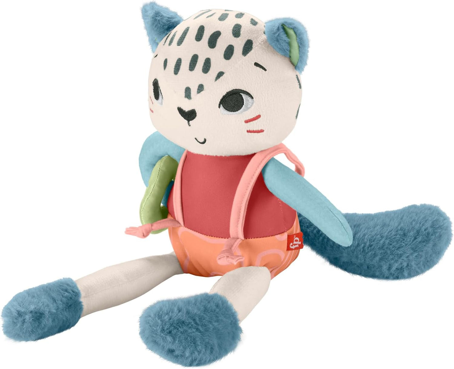 Fisher-Price Giant Ear Elephant - Yndigt blødt plyslegetøj med ekstra store ører, lavet af 90 % genbrugsplast og FSC-certificeret emballage, til babyer fra 3 måneder og opefter, HKD63 Bebe Naty Shop Toys Snow Leopard