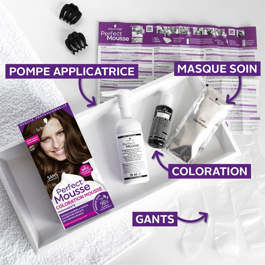 Perfect Mousse Permanent Coloring Mousse, 668 Hasellnuss Hair Dye Naty Shop