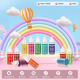 Flydende madfarvesæt, 18 farver x 10 ml, højkoncentreret madfarve til bagning af kager, småkager, macarons, kagepynt, påskeæg, fondant, dej, DIY-slim, sæber, bagetilbehør