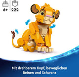 LEGO Ç€ Disney Simba, løvernes kongens unge, byggelegetøj til børn, fantasilegesæt med løvefiguren, fed gaveide til piger og drenge fra 6 år, børnelegetøj 43243 Byggesæt Beuche den LEGO-Store