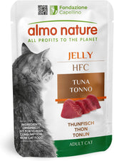 Almo Nature HFC Jelly våd kattefoder - med tun, pakke med 24 (24 x 55 g)