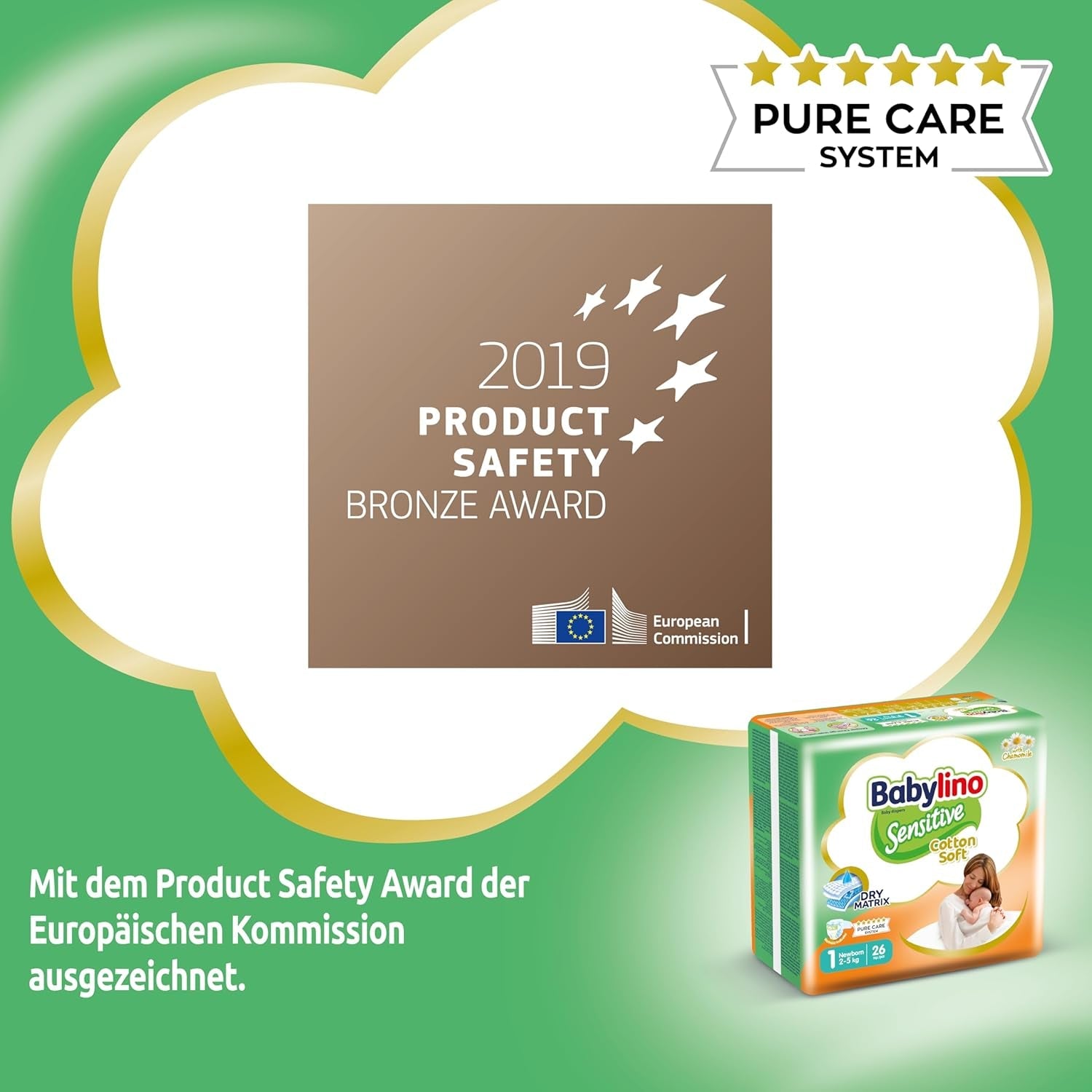 Følsomme babybleer, str. 1, nyfødt (2-5 kg), 26 stk