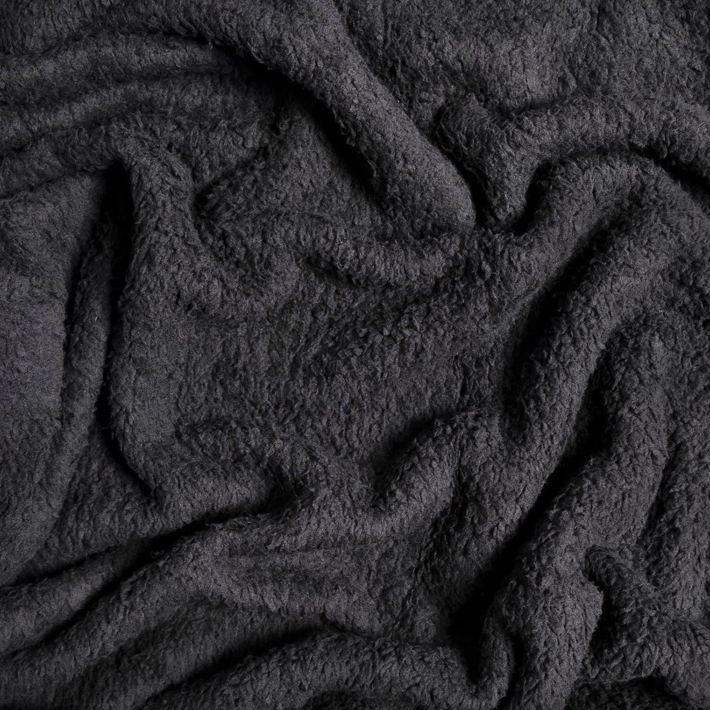 Brentford's Teddy Fleece Tæppe Stort Sengetæppe Plys Super Blød Varm Sovesofa Sengetæppe Sort - 150 X 200 Cm Senge og tæpper Besuche den Brentfords-Store