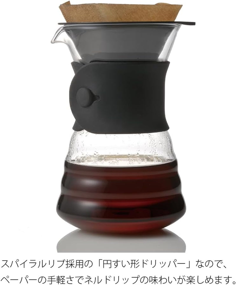 VDD-02B VD 700 ml V60 Karaffel med dryp, til 2-3 kopper, gennemsigtig