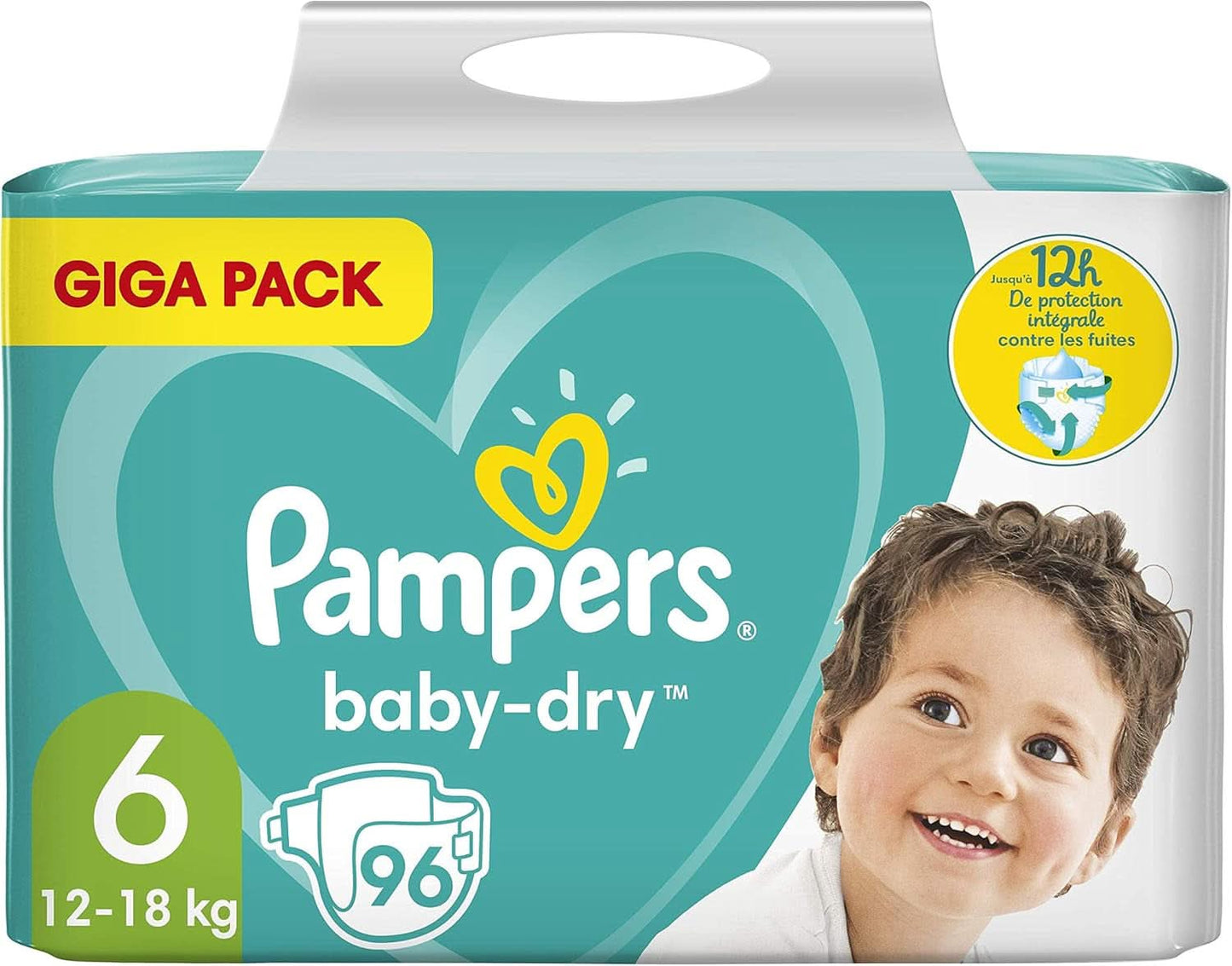 Pampers (Alte Version) Babybleer størrelse 6 (12-18 kg), 96 stk., ekstra stor, GIGA PACK Naty Shop