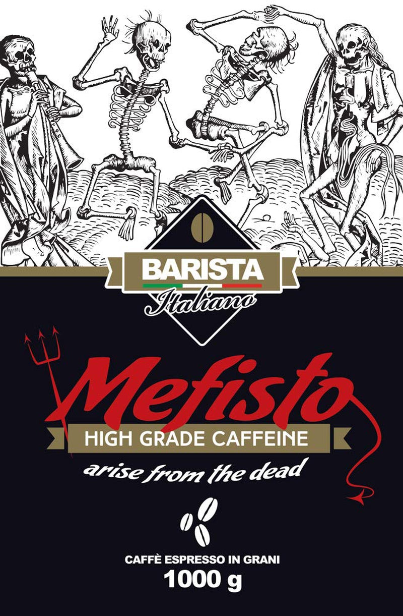 🔱 Mephisto - Ekstremt stærk kaffe 🔱 1 kg kaffebønner 🔱 Kaffe med højt koffeinindhold 🔱 Robust Premium